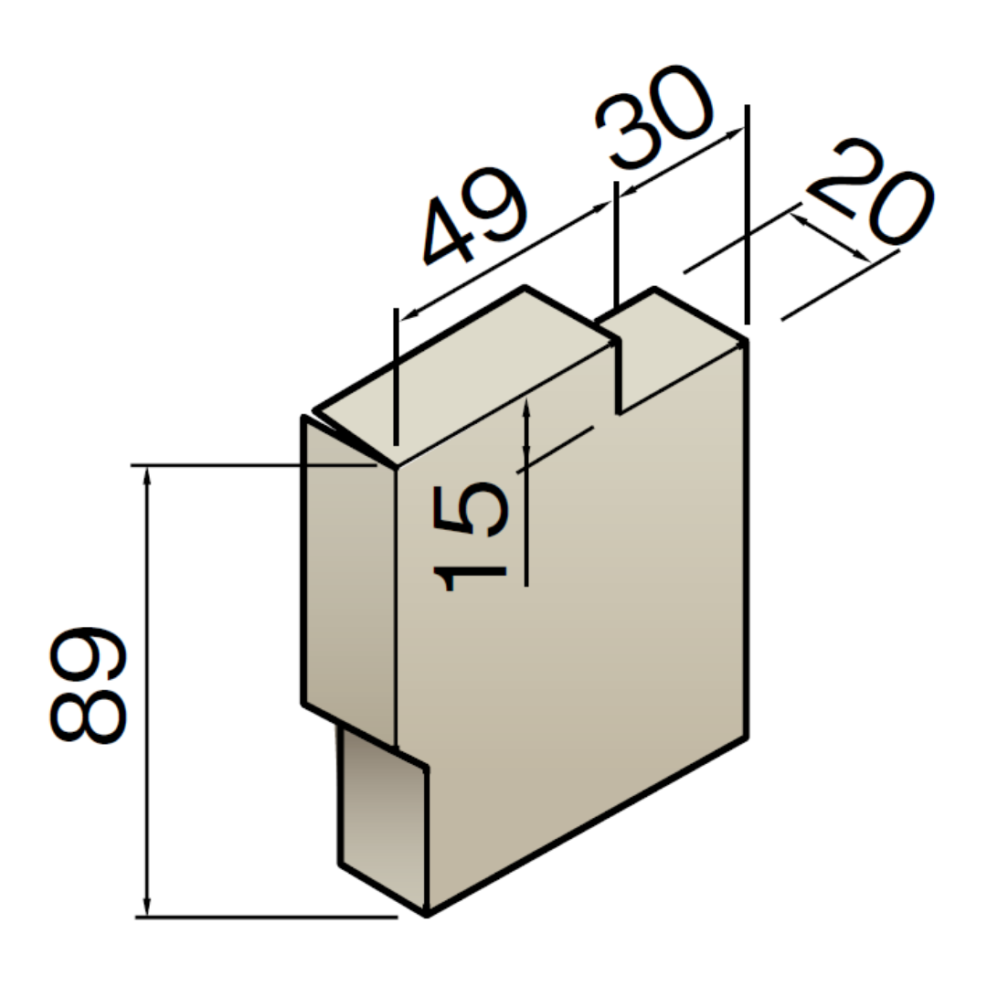けらばキャップ50（左）