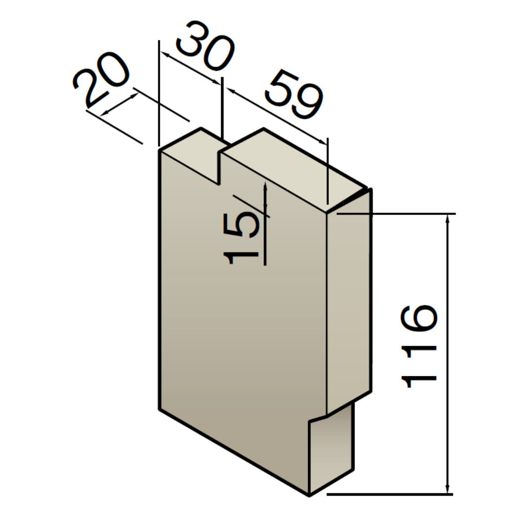けらばキャップ60（右）