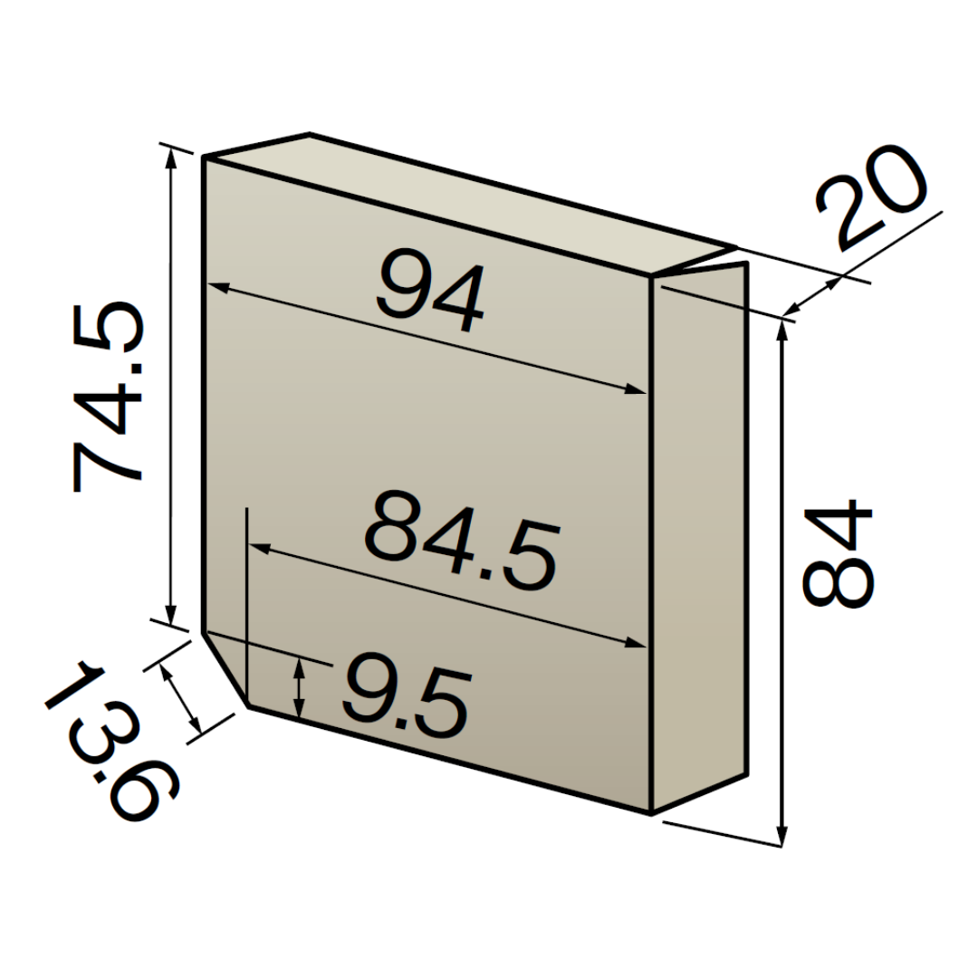 けらば水切キャップ85（右）