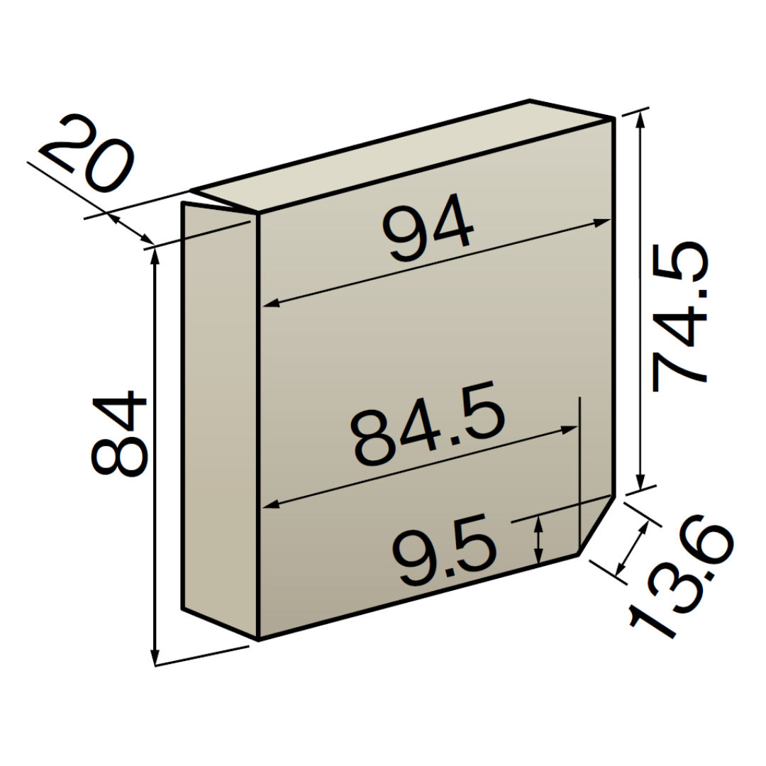 けらば水切キャップ85（左）