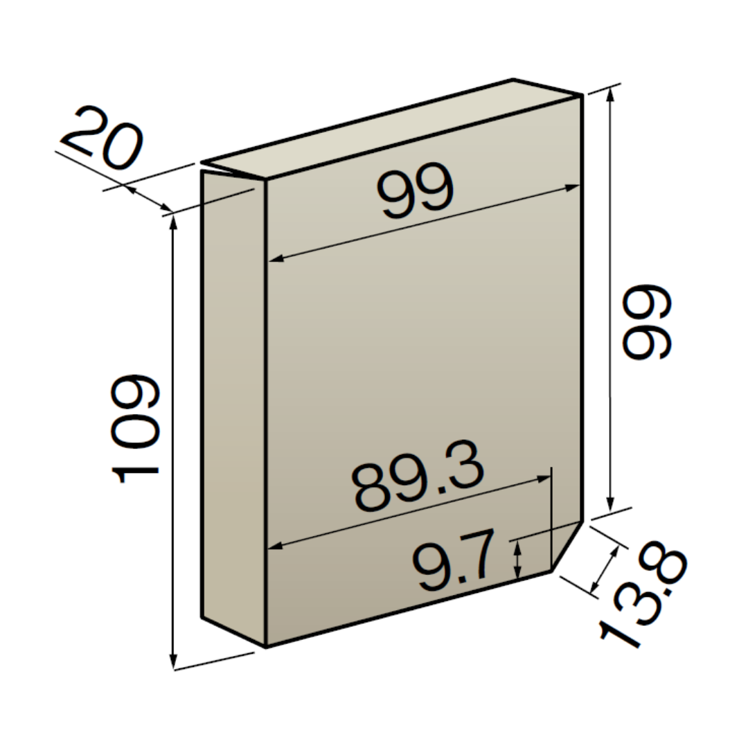 けらば水切キャップ110（左）