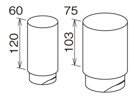 【特注品】伸縮たて継手 75