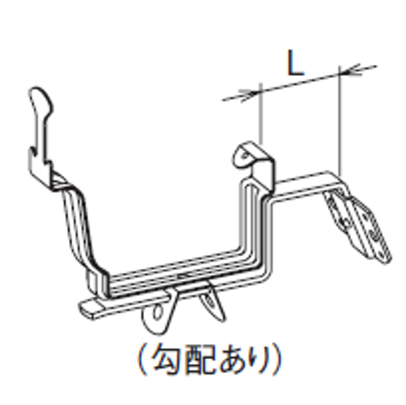 【特注品】シビルスケア PC50 受金具 正面打・30～60㎜出 4寸（21°）勾配 特注品一括品番